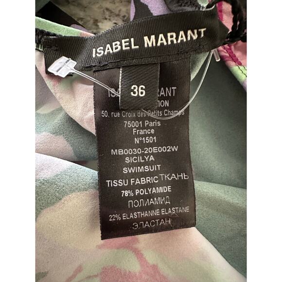 ISABEL MARANT Sicilya One-Piece Swimsuit size 36/ US 4 Faded night $275 - Picture 10 of 16